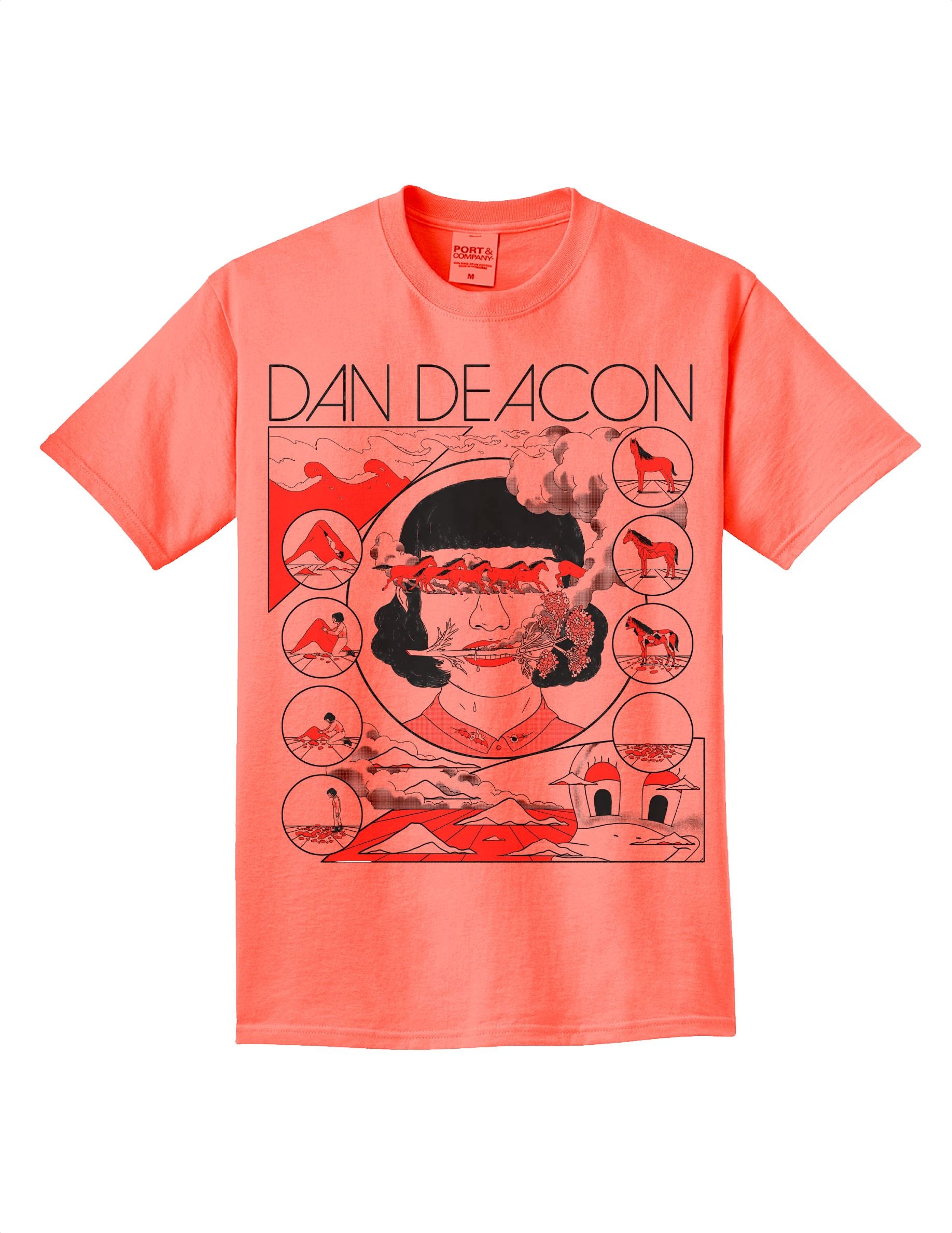 Mystic Familiar - T Shirt - Neon Coral