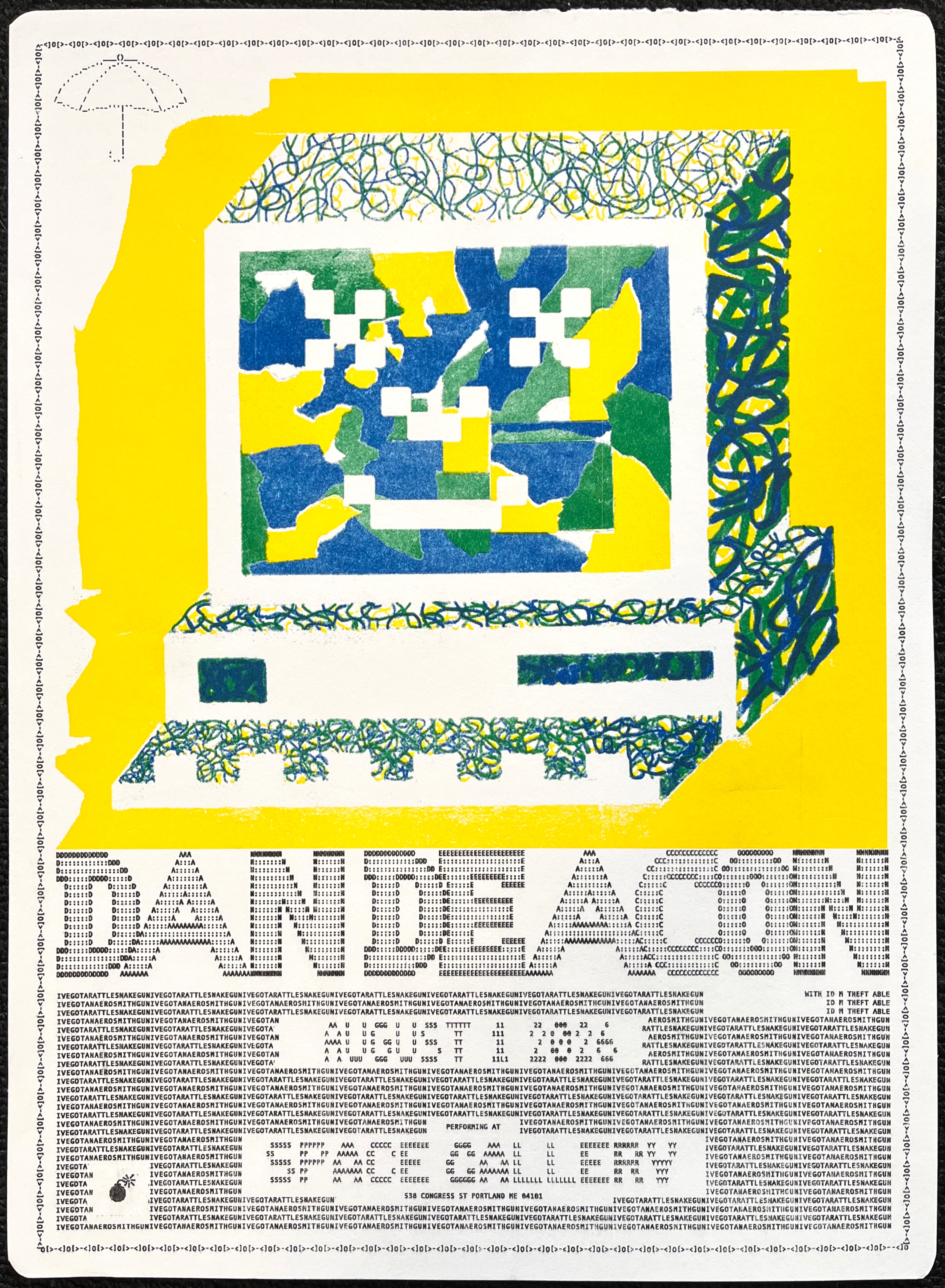 Show Poster (risograph) - Portland, ME - 2026